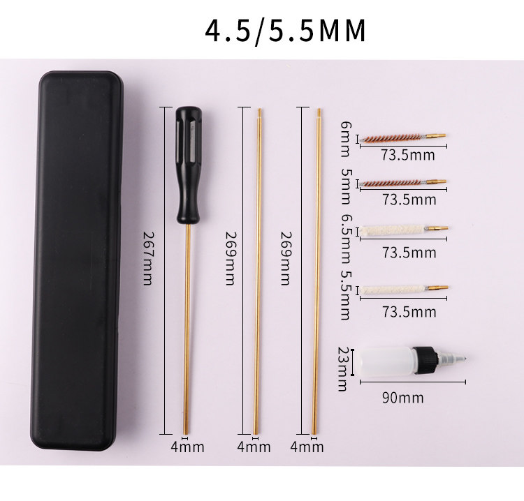 4 5MM 5 5MM 6 35MM polishing cleaning tool tube brush pass set tube brush