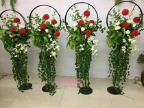 Chinese wedding road lead flower stand Wedding road lead new wedding supplies props Outdoor wedding flower full moon flower stand