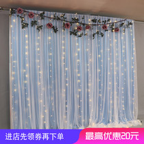 Wedding cloth curtain background gauze curtain New wedding props stage Wedding decoration curtain Dessert table Birthday background cloth