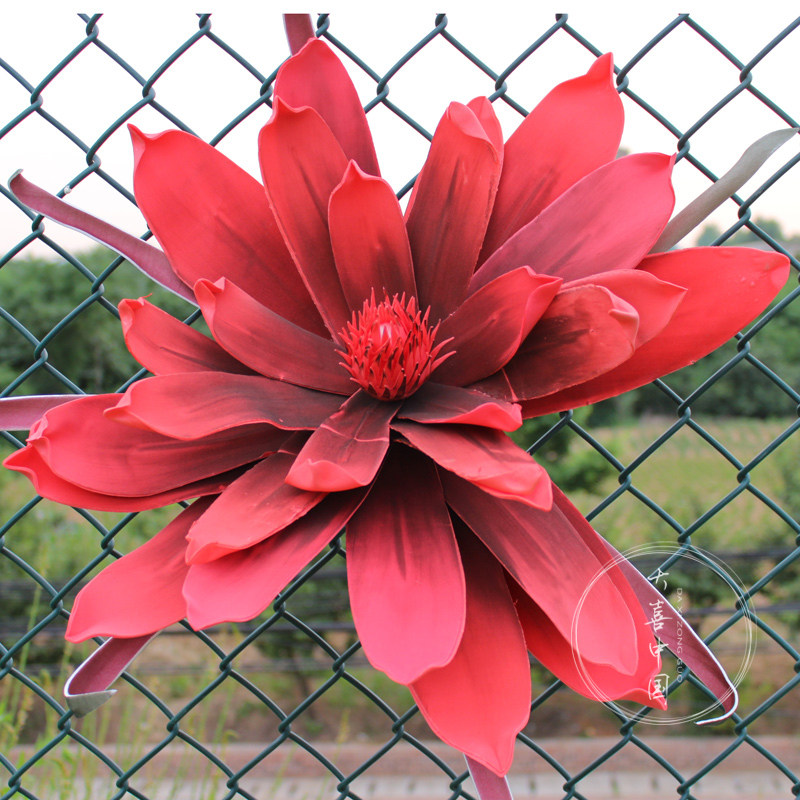 New EVA simulation feel foam flower retro magnolia flower feel floor flower wedding background window decoration