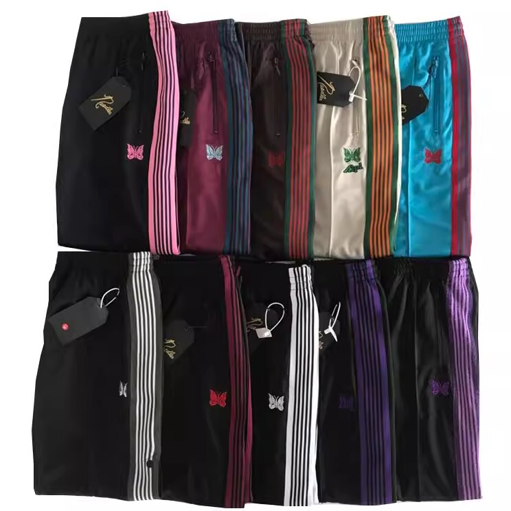 Needles Butterfly Embroidery Japanese Style Asap Rocky Loose Straight Wide-Leg Casual Sweatpants Nis Trendy Unisex Needles Butterfly Embroidery Japanese Style Asap Rocky Loose Straight Wide-Leg Casual Sweatpants Nis Trendy Unisex
