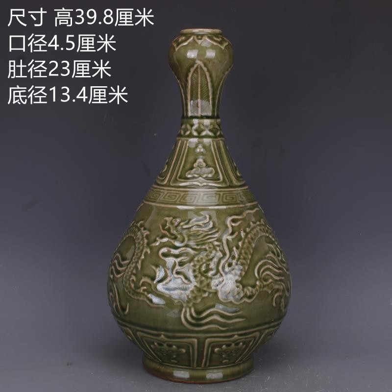 唯】中国美術 龍泉窯青磁 双魚文鉢 桐箱付 古玩 MIG6