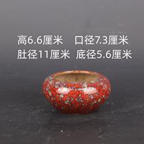 Qing Kangxi pure handmade kiln flower glaze washed old goods antique craft porcelain home furnishings antiques study collection