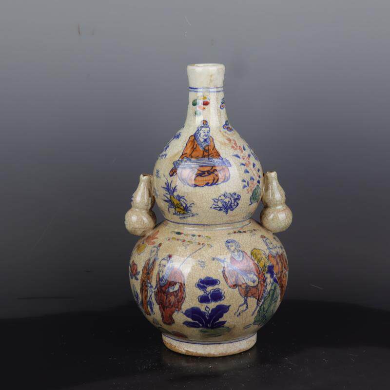 元青花釉里红人物纹葫芦瓶，老货包老的魅力在哪？🤔-仿古瓷器-淘宝好物网