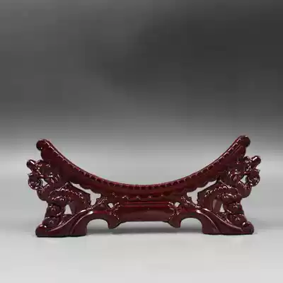 Antique mahogany plastic plate frame Double dragon ornaments plate frame suitable for caliber 20 to 28 or so flat plate