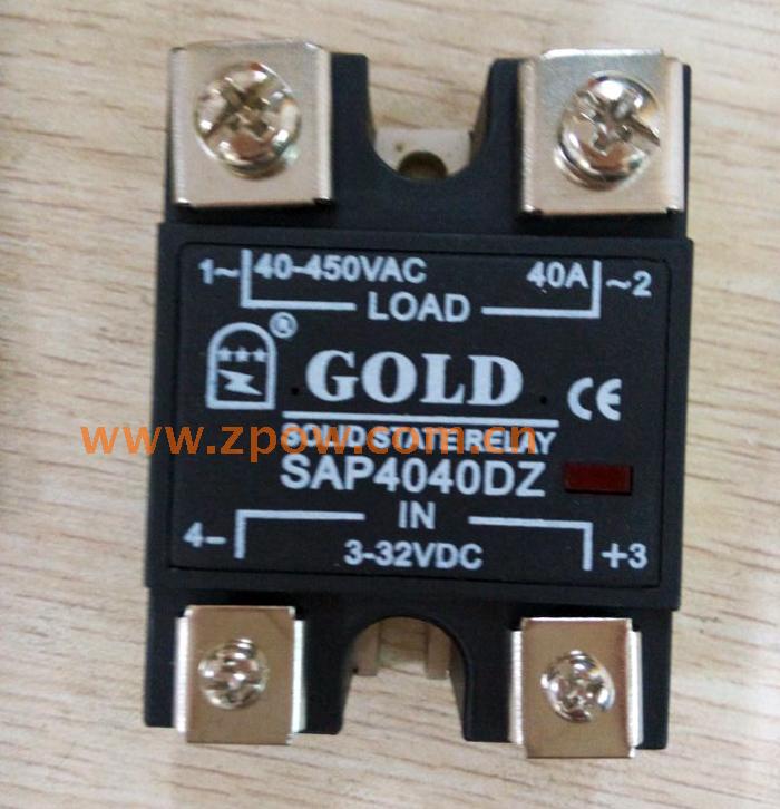Original GOLD economical single-phase solid state relay SAP4040DZ DC controlled AC SSR-40A