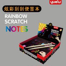 YUELU Yuelu sticky note scratch painting 100 pieces of colorful message scratch paper creative cross-border hot selling graffiti painting