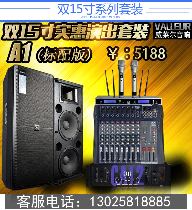 đèn nháy led ngoài trời Willer sân khấu âm thanh chuyên nghiệp thiết lập công suất cao loa ngoài trời loa đơn và đôi 15 inch thiết bị biểu diễn đèn nháy led sao băng