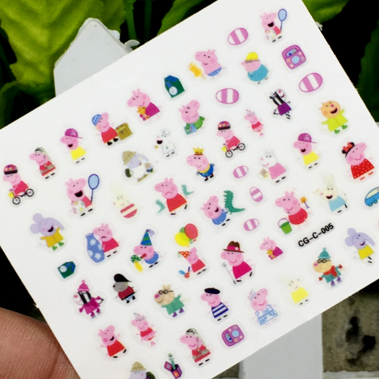 儿童指甲贴纸 包邮卡通防水环保美甲贴宝宝女孩鱼花贴花贴画