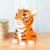 2022 Year of the Tiger piggy bank children anti-fall Tiger Cuttle cute fall not bad Net red piggy bank ornaments
