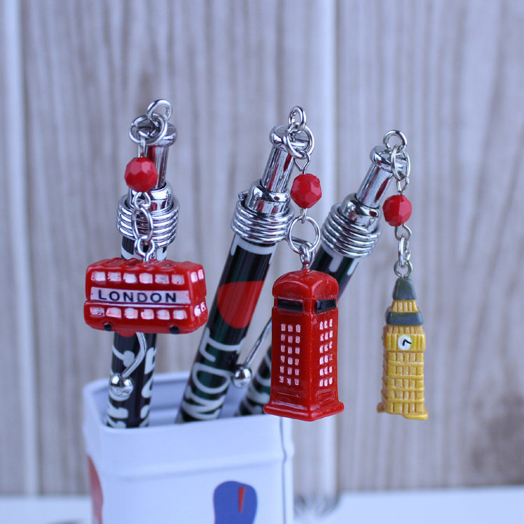 Foreign trade Export UK Middlepen Rice Wordflag Ballpoint Pen with pendant Inlenwind Signature Pen Water-based Pen Creativity