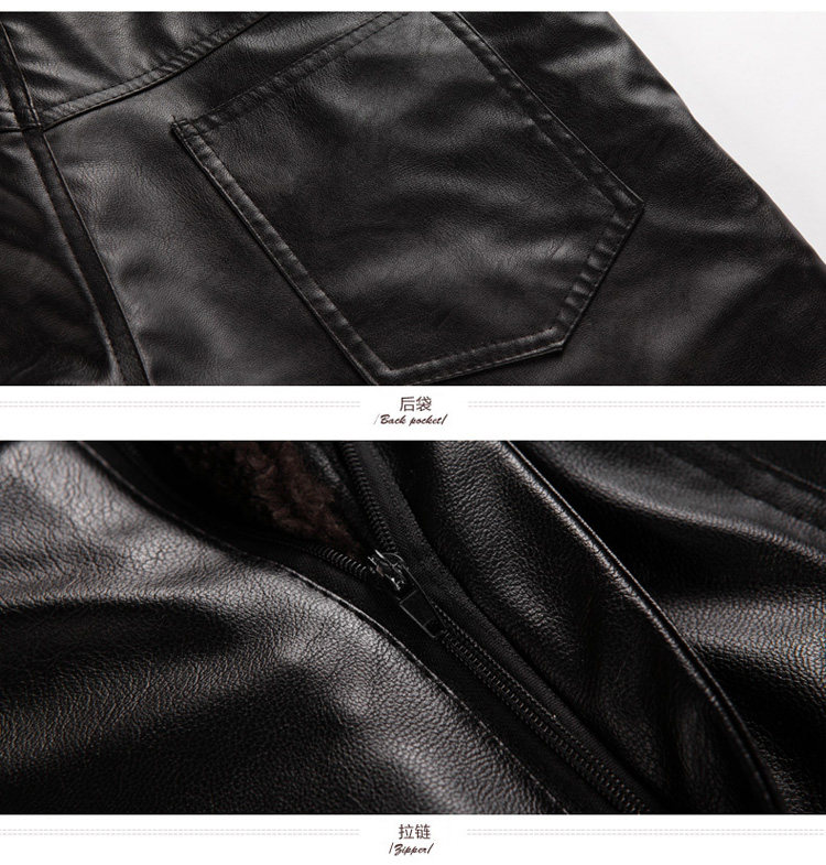 Pantalon cuir homme droit pour hiver - Ref 1483910 Image 15