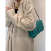 Autumn lady bag bag small crowdsourcing chain small square bag 2022 early spring new fashion peacock blue single shoulder armband bag woman bag