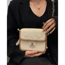 Autumn lady bag High level Sensation Collision Color Small Square Bag Woman 2022 New tide 100 lap single shoulder Ringer chain Diagonal Satchel