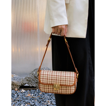 autumn ladies bag premium sense fashionable autumn winter womens wool plaid shoulder armpit bag 2021 new