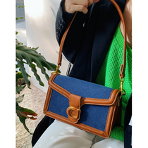 Autumn Lady Bag Bag small crowddesign Collision Color Small Square Bag Women 2021 New Tide Fashion Single Shoulder Armpit Satchel Bag