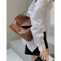 Autumn Lady Bag Kit Korea New 2021 Autumn Winter Flip Tote Bag Large Capacity Briefcase Single Shoulder Diagonal Satchel Wave