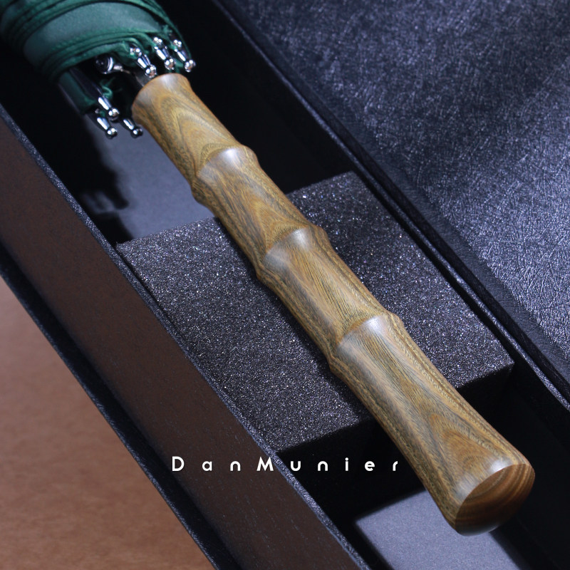 Danmunier natural fragrant wood green sandalwood handle umbrella unique original design light and luxurious confutural umbrella