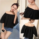 Phiên bản Hàn Quốc của Dongdaemun sexy từ cổ áo quây tay áo sơ mi nữ mùa hè kích thước lớn lỏng lẻo áo sơ mi trắng mỏng áo sơ mi giấu quần Áo sơ mi