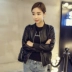 Mùa thu 2018 mới của Hàn Quốc thời trang áo khoác da bóng chày ngắn nữ mùa xuân và áo khoác mùa thu hoang dã áo khoác ngắn nữ áo khoác jean nữ Áo khoác ngắn