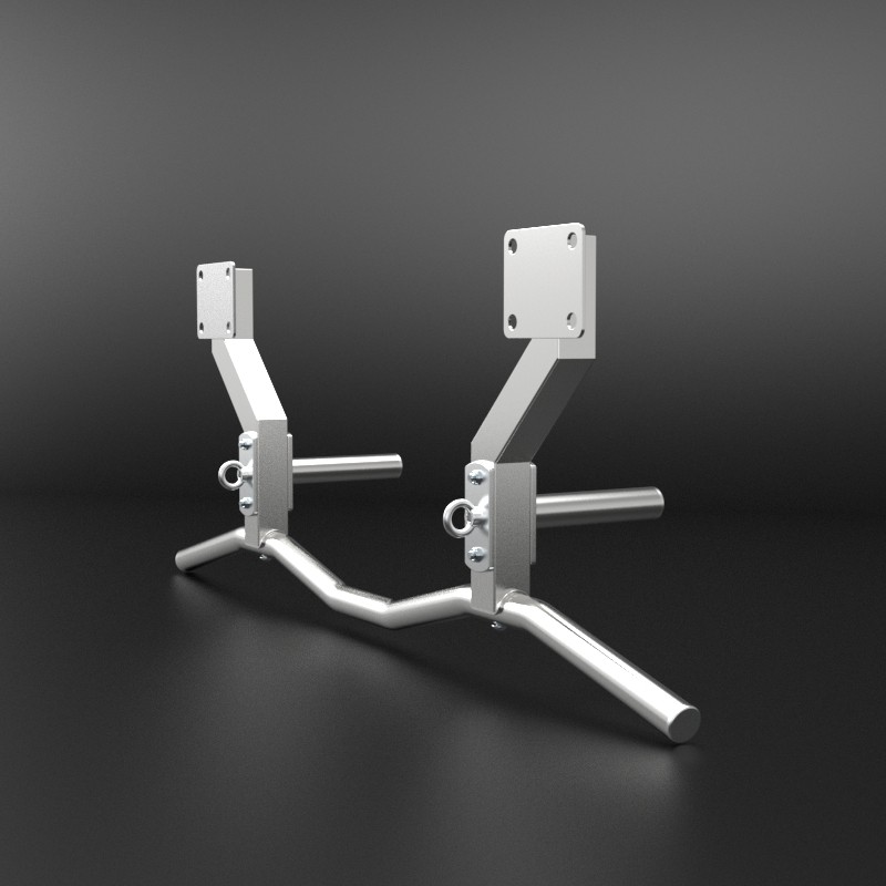 East International Stainless Steel Indoor Beam Side Mount Multi-Position Body Up Single Bar Wall-mounted Fitness Equipment Single Pole Shelf