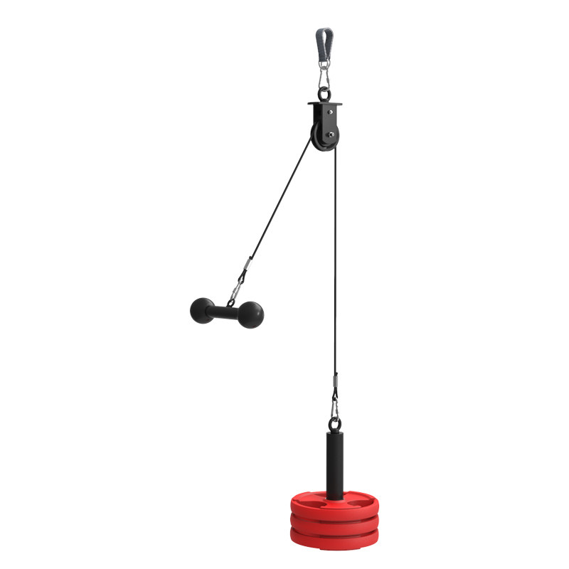 Homemade fitness modification accessories DIY home high drop bird equipment pulley wire rope barbell tray