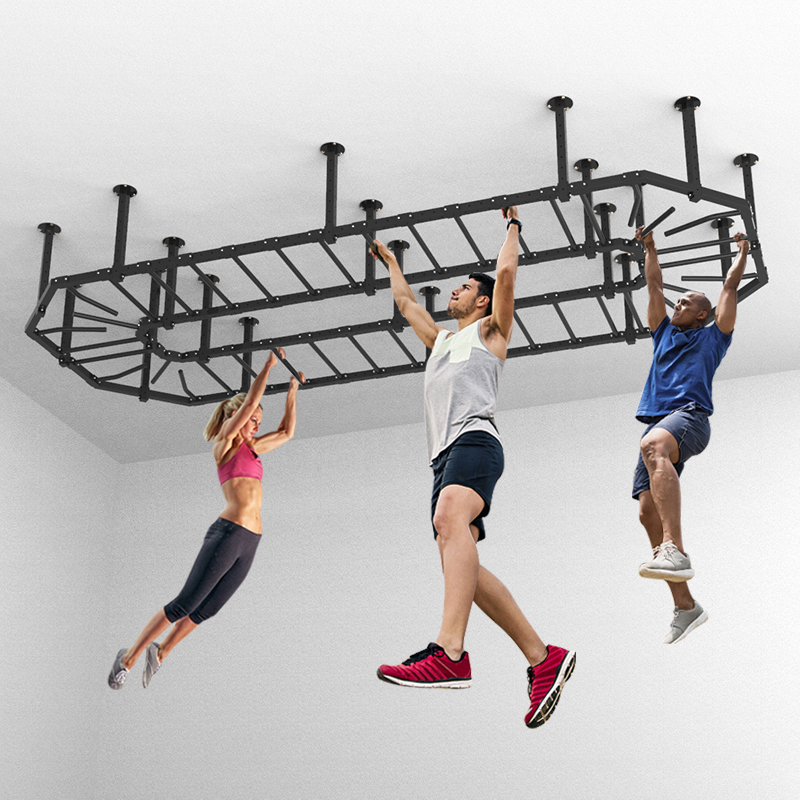 Dongji ceiling installation 360-degree corner ladder lead up climbing ladder gym indoor ladder TRX frame