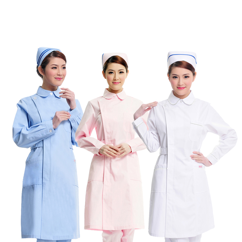 Nurse Serving Long Sleeve Winter Drugstore Beauty Salon Supplies Beauty Clothing White large Vest Round Collar workwear Internship