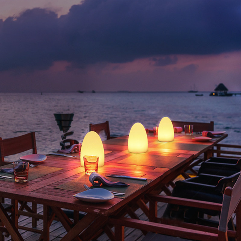 LED atmosphere night light bar table lamp bedroom creative bedside table lamp ins clear bar egg-shaped intelligent remote control lamp