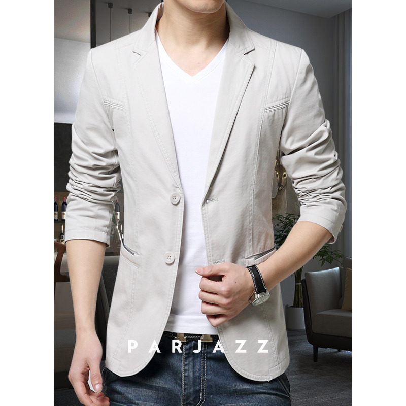 Hong Kong autumn and winter new small suit men's Korean slim jacket suit youth large size plus velvet wild casual men's clothing