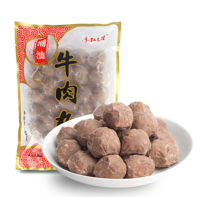 Authentic Chaoshan hand beef balls 500g Chaozhou specialty beef balls fresh hot pot ingredients balls