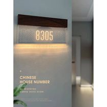 Luminous digital room number plate high-end hotel guest house dormitory door number illuminated billboard display