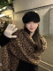 Korean autumn and winter hot girl fashionable leopard print scarf for women 2025 new thickened neck protector warm scarf shawl dual use