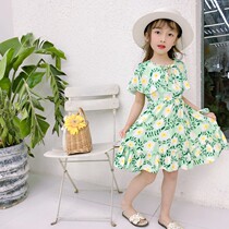 Children Cotton Silk Dress Girl Artificial Cotton Skirt Summer Thinly Fashion Exterior Wearing Man Cotton Doll Collar Summer Dress
