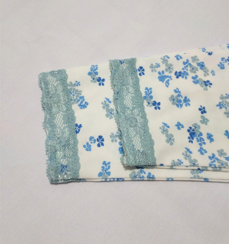 Mùa xuân và mùa thu mới dài tay bông đai ngực pad miễn phí bra cup một bra-t đồ ngủ phụ nữ phù hợp với dịch vụ nhà pijama nam trung niên