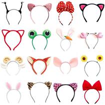 Cute frog animal cat ear hair band Girl children hair hair headdress Adult anchor rabbit ear headband hair ornament