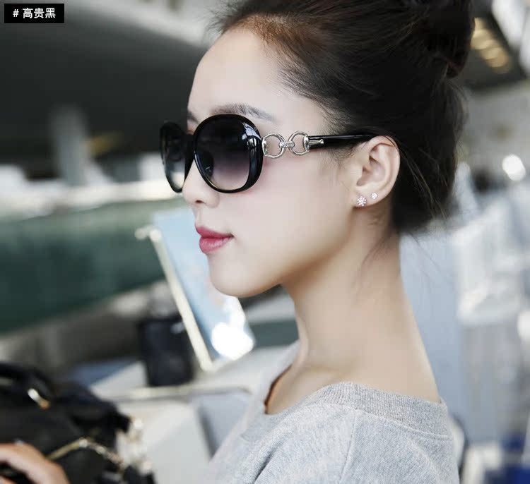2018 mới thời trang kính mát nữ hipsters Châu Âu và Hoa Kỳ retro cá tính mua sắm thoải mái vòng mặt kính mát ếch gương