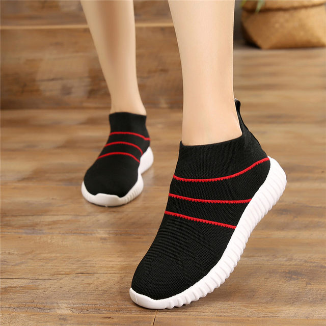 Summer socks elastic new shoes shoes high-top flat-soled sports shoes women's leisure shoes fly-knit breathable travel running shoes students