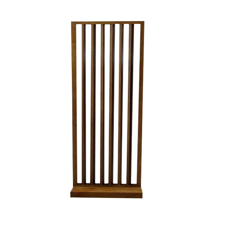 Simple modern solid wood screen Nordic oak porch partition Japanese style Korean style black walnut living room background wall