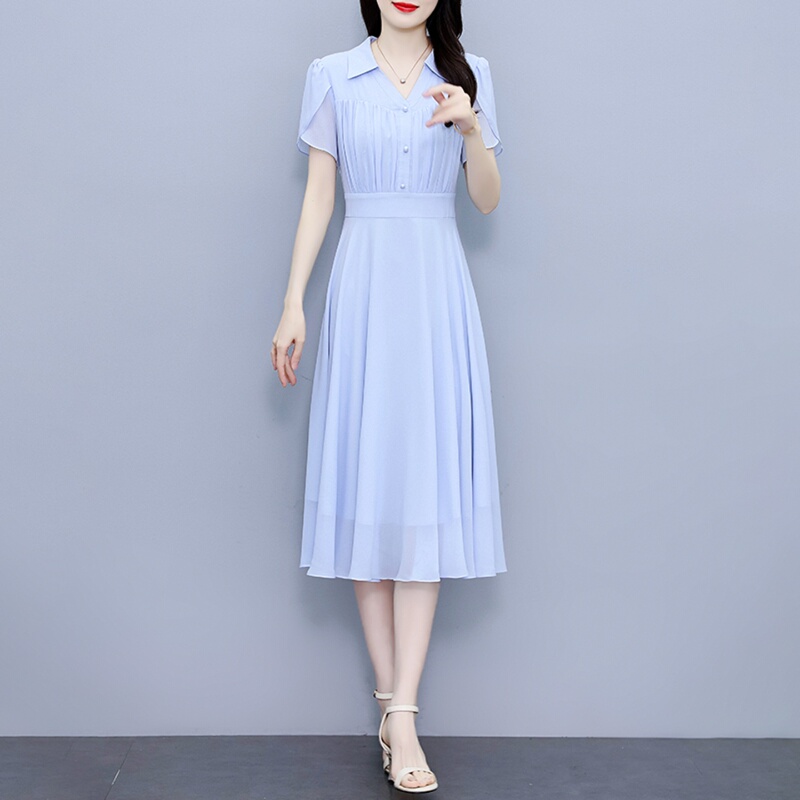 2026 New Popular French-Style Fashion Dress That Makes You Look Younger, High-End and Stylish, Waist-Cinching, Slimming, Tummy-Concealing, Mid-Length, Plus-Size Chiffon Dress 2026 New Popular French-Style Fashion Dress That Makes You Look Younger, High-End and Stylish, Waist-Cinching, Slimming, Tummy-Concealing, Mid-Length, Plus-Size Chiffon Dress