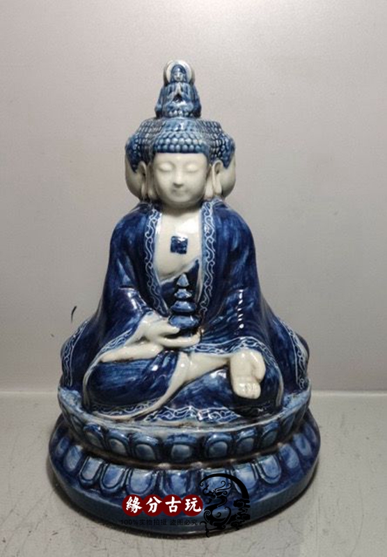 Ceramic Three-sided Guanyin BodhisattBodhisattBodhisattva Living Room Home home dedicated to the pendulum Three sides Buddha Porcelain Buddha Pendulum piece-Taobao