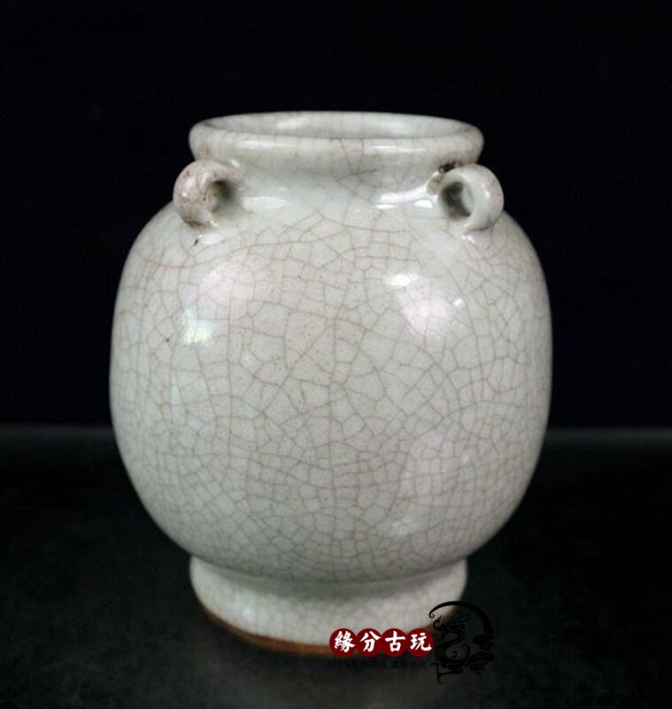 Late Qing Qing flower opening sheet Crack Jar Jar Jar Imitation Ancient Goods Bag Old Porcelain Home Pendulum Pieces Antique Ancient Play Collection-Taobao