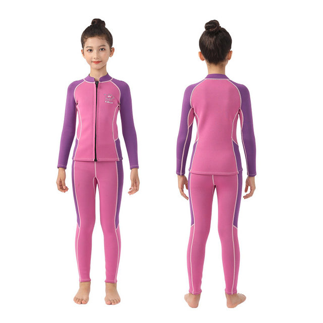 Children's swimsuit split thickened warm and cold-proof boys and girls long-sleeved thermal insulation winter swimsuit surfing wetsuit