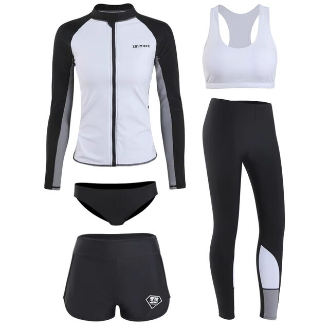 Tail wave surfing diving suit men split sun protection long sleeve trousers snorkeling swimsuit women quick-drying couple warm jellyfish suit