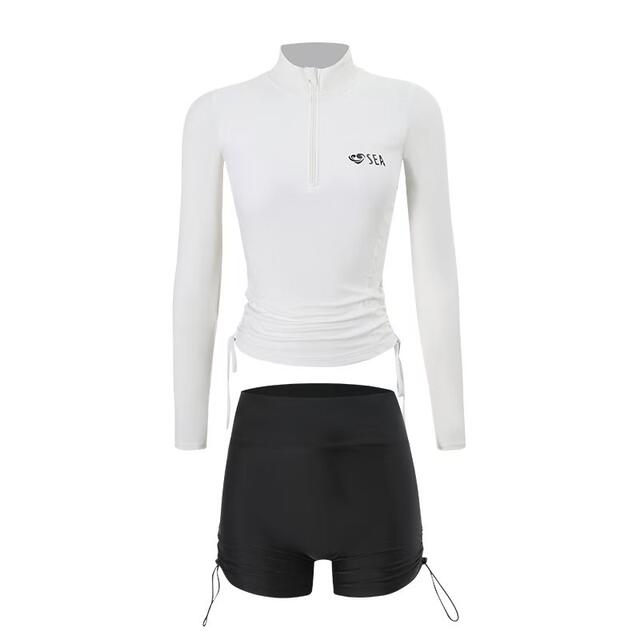 Korean ins swimsuit women's split long-sleeved long pants girl's sports swimsuit conservative slim snorkeling surfing wetsuit
