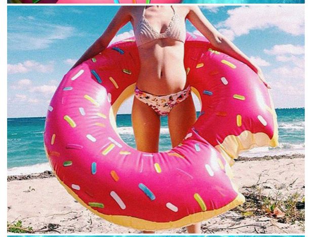 Donut bơi vòng nữ trưởng thành vòng đệm phao cứu sinh phao cứu sinh để tăng dày bơi vòng pha lê phao tập bơi cho bé