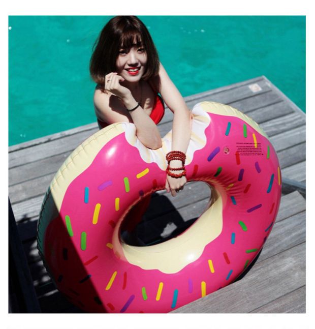 Donut bơi vòng nữ trưởng thành vòng đệm phao cứu sinh phao cứu sinh để tăng dày bơi vòng pha lê phao tập bơi cho bé