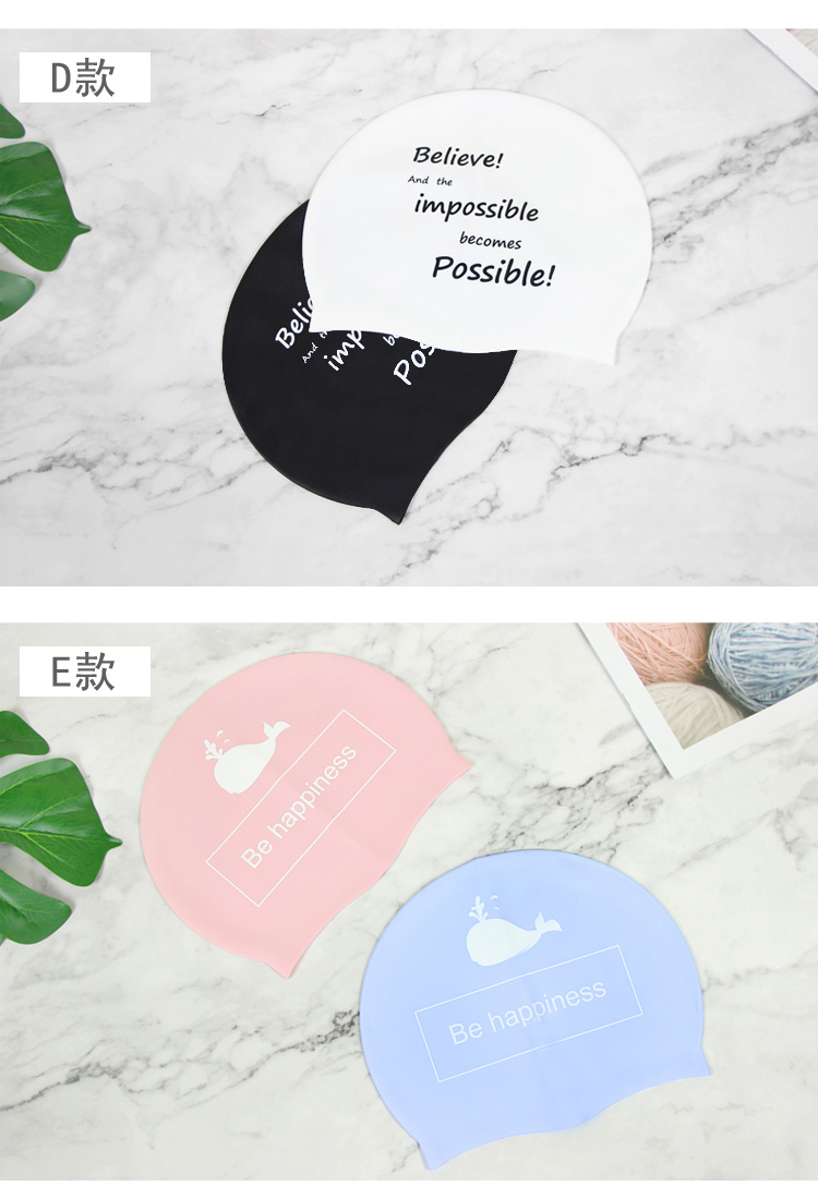 Xia Zhi Khánh không thấm nước Earmuffs mũ bơi silicone nữ tóc dài lớn không đầu unisex dành cho người lớn mùa xuân mũ bơi nón bơi phoenix
