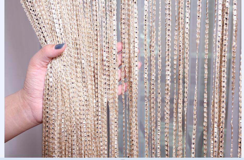 Encrypted bold Korean ss line curtain living room bedroom door curtain partition curtain decorative wedding tassel curtain