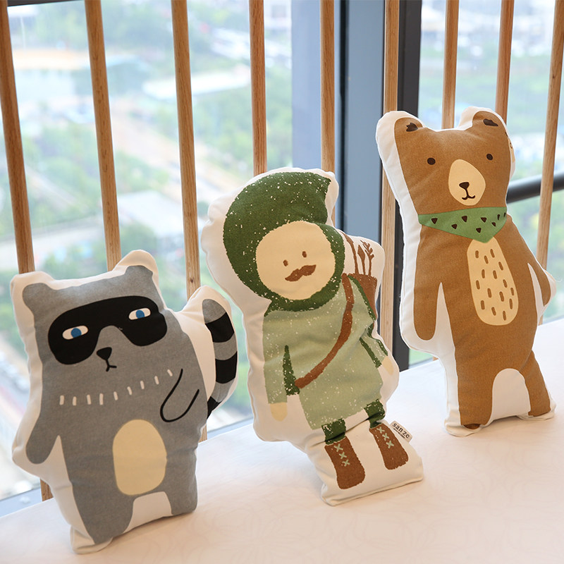 Korean fresh pillow sofa cushion office lunch break lumbar pillow chair lumbar bedside pillow